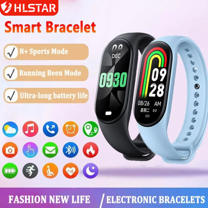 HLstar® M8 Smart Watch Waterproof Sport Smart Band Fitness Pedometer Monitor Smart Bracelet 0.96" Color Screen Men Women Smartwatch