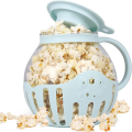 Popcorn Maker Microwave Snack Popcorn Air Poppers 2.25 Quart Popcorn Bowl Borosilicate Kitchen Accessories,Green. 