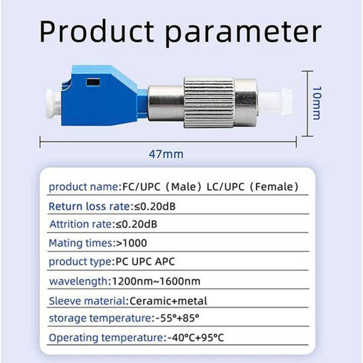 4Pcs%20Visual%20Fault%20Locator%20Adapter,%20Hybrid%20Fiber%20Optic%20Connector%20Adapter,Single%20Mode%209/125Um%20FC%20Male%20to%20LC%20Female%20Adapter%20-%20Image%202