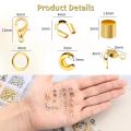 Crimp Beads Covers Kit with Bead Crimping Pliers Tool Brass Crimp Beads Tips Knot Covers Kit for for Jewelry Making DIY Craft.