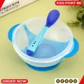 Baby Feeding Spoon Bowl Set (1 PCS) - Multicolor Suction Bowls Tableware Food Grade with Spoon [Premium]. 