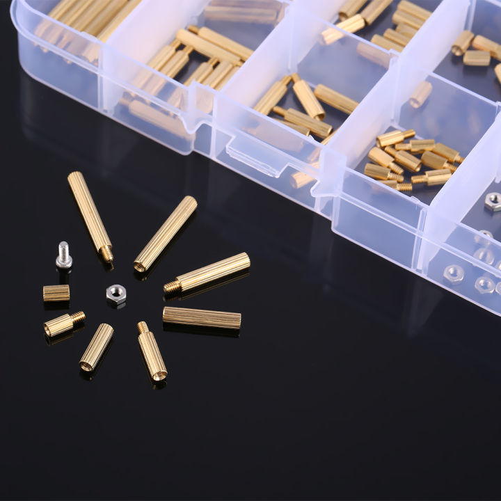 KOGEEK%20Spacing%20M3/M2%20Screw%20Cylindrical%20Brass%20Threaded%20Pillar%20PCB%20Hex%20Standoff%20Spacer%20Male%20to%20Female%20DIY%20Set%20Stainless%20Steel%20Nut%20Assortment%20Mounting%20Hardware%20Kit%20-%20Image%203