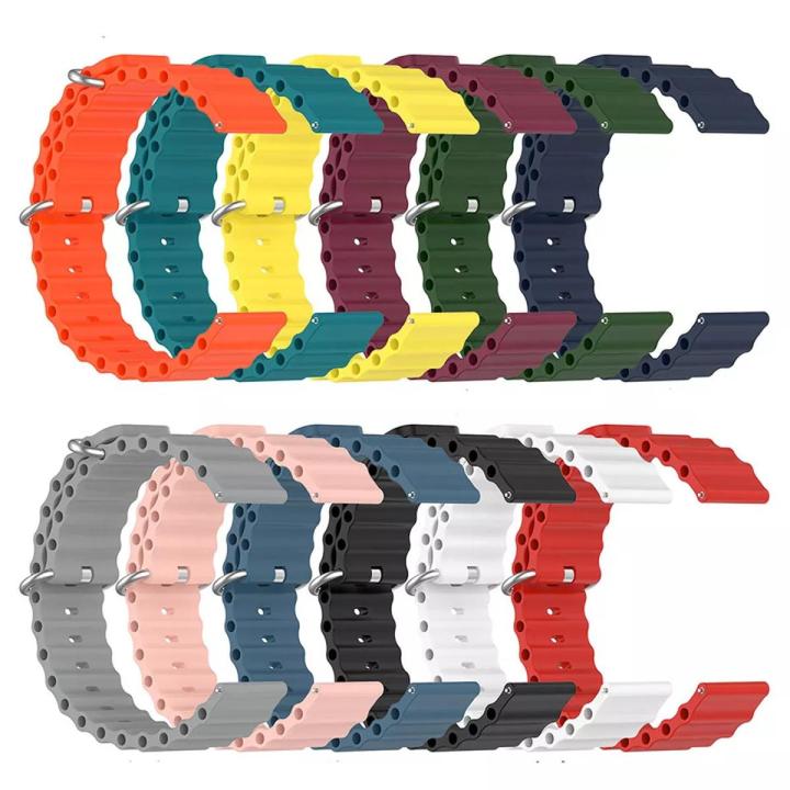 20mm Silicone Loop Ocean Watch Strap For Amazfit Bip/BIP Lite/ Youth/Bip 3/Bip 3 Pro/GTS 2, 2 lite, 2e, 4 lite/Haylou LS02/RS 4/Colmi P8/P8 Pro/P28/P28 Plus/C60 Smartwatch
