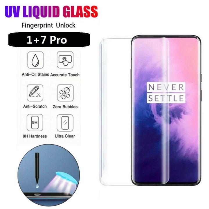 For%20One%20Plus%207%20Pro%20Curved%20Full%20Liquid%20Glue%20UV%20Tempered%20Glass%20Screen%20Protector%20-%20Image%202
