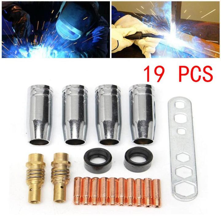 Aramox 19Pc Welding Nozzle & Accessory Kit – Fits Binzel 15AK MIG Welder Torch - View #6