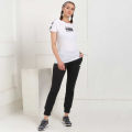 Slim-Fit Sweatpants / Joggers for Women - Deep Black - TV-5013.