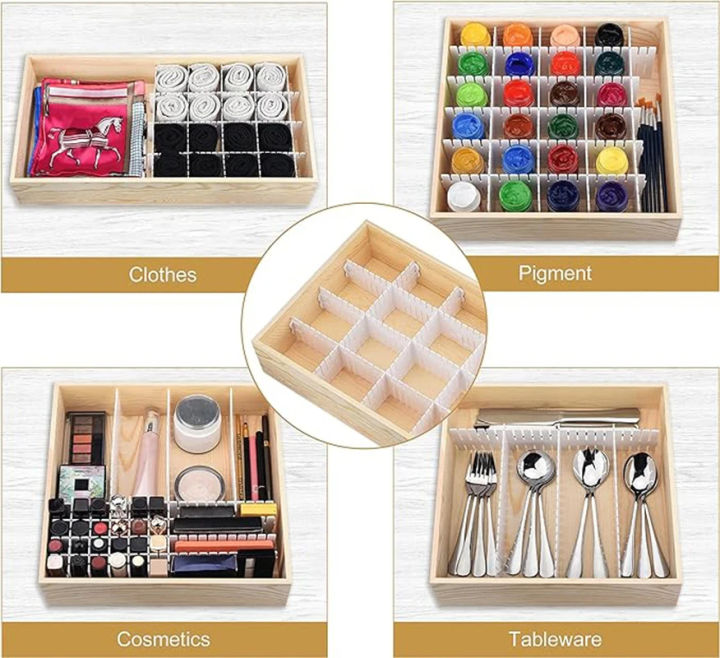 6/pcs%20%20Pieces%20Adjustable%20Drawer%20Divider%20Partition%20Durable%20Storage%20Cosmetic%20Socks%20Underwear%20Drawer%20Clothes%20Organizer%20Cabinets%20_%20Alpha%20Bridge%20-%20Image%203