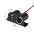 【Shop Now and Save】 Black Car Auxiliary USB Dual Power Outlet 12V Socket Plug Adapter Car Accessories. 