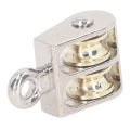 Double Pulley Block, Double Pulley Roller Wear Proof 100KG 220LBS for Lifting. 