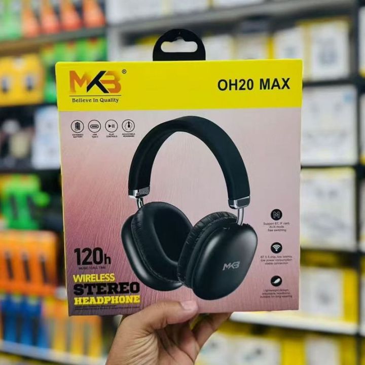 MKB OH20 Max 120H Playtime Bluetooth 5.3 Stereo Wireless Headphone