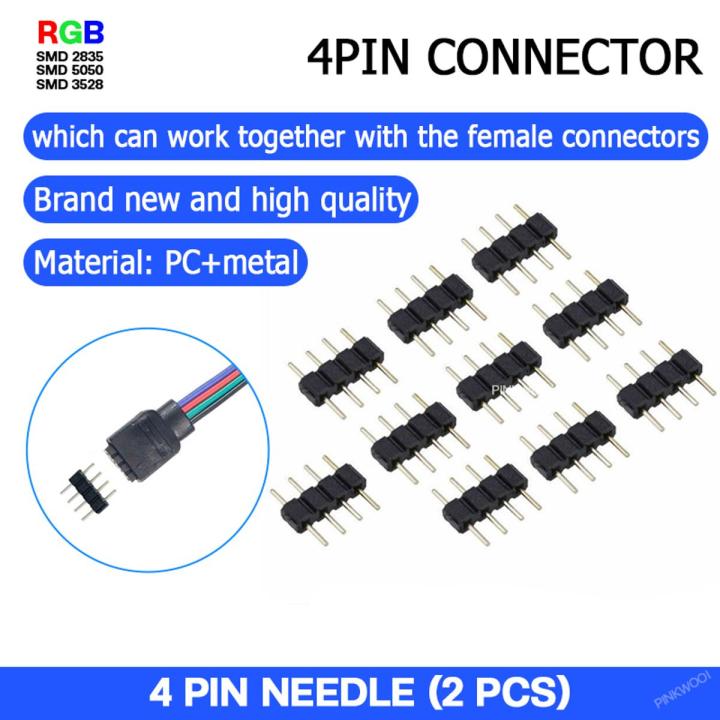 RGB LED Strip Light Connector 4 PIN Needle for LED Strip Light SMD2835 SMD5050