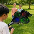 FLH DO1 EPP Foam RC Fighter Jet 2.4G 4 Channels Drone Intelligent Altitude Hold Helicopter Toy, with 2 Batteries. 