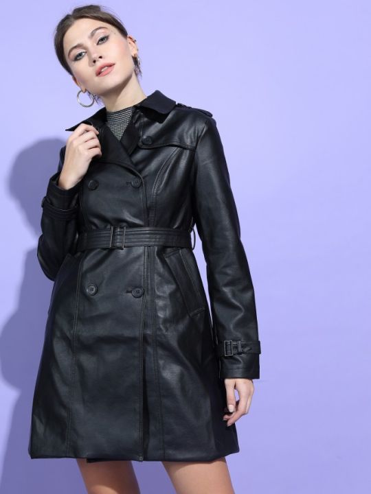 Pantoneclo%20Premium%20Quality%20Girl's%20/%20Ladies%20PU%20Leather%20Long%20Jacket%20/%20Overcoat%20-%20Image%205