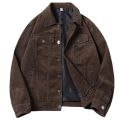 【Solo Yolo】Retro Corduroy Jacket Men's Spring and Autumn Mature Stable Lapel Workwear Tops Casual Loose Cotton Jacket.