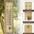 Room Thermometer (Wooden & Hanging) - Wall Hang Thermometer for Indoor Outdoor Garden House Garage Office Room Hung Logger Room Incubator Temperature Meter. 