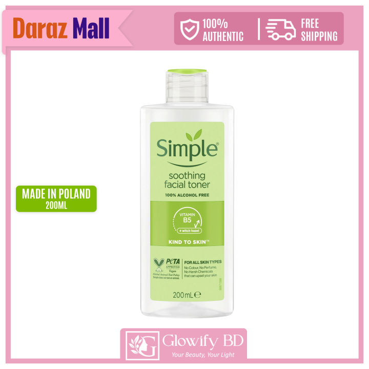 Simple Kind To Skin Soothing Facial Toner (200ml)