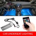 Car Under Seat Lighting With Remote Control CL-029 - Car Interior Decoration Car Interior Lighting Car Atmosphere Lamp Light RGB Light Modification. 