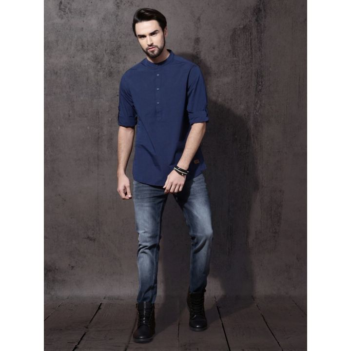 Navyblue%20Trendy,%20Cotton%20Casual%20Shirt,Katua.%20Fotua%20,Shirt%20For%20Men%20summer%20shirt%20-%20Image%204