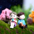 Cute Romantic Couple Decor Doll Home Office Desktop Miniature Landscape Ornament. 