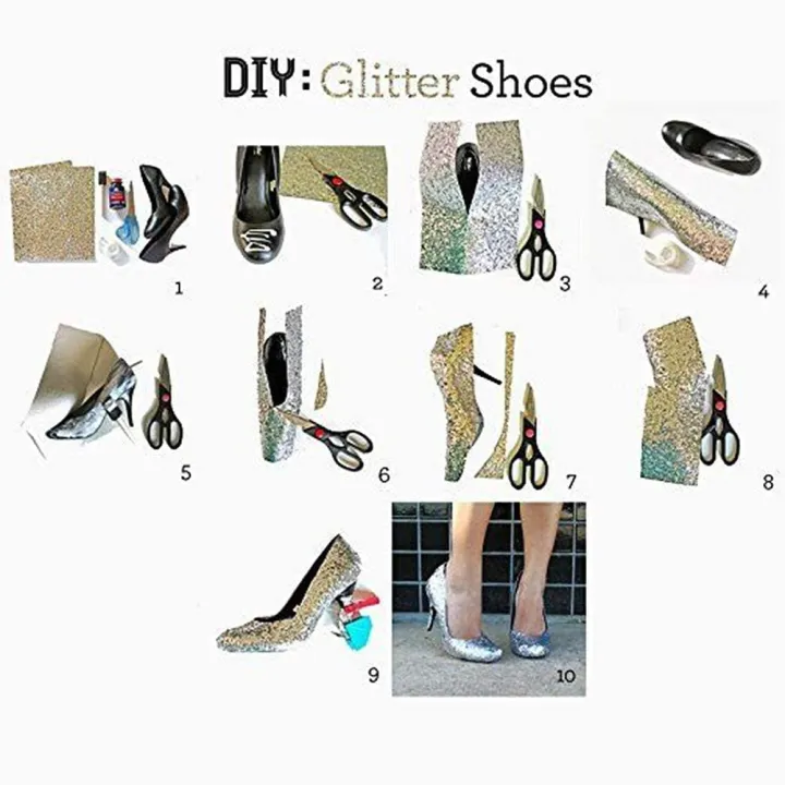 Craft%20Foam%20SELF%20ADHESIVE%20Glitter%20Foam%20Sheets%20A4%20Pack%20of%2010%20Assorted%20-%20Image%204