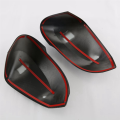 Car Side Rear View Mirror Cover Stick Trims Carbon Fiber Parts Accessories ABS for BMW X1 2023. 