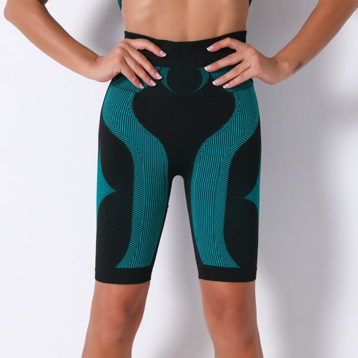 Slim%20Fit%20High%20Waist%20Yoga%20Sport%20Shorts%20Hip%20Push%20Up%20Women%20Plain%20Soft%20Nylon%20Fitness%20Running%20Shorts%20Tummy%20Control%20Workout%20Gym%20Shorts%20-%20Image%204