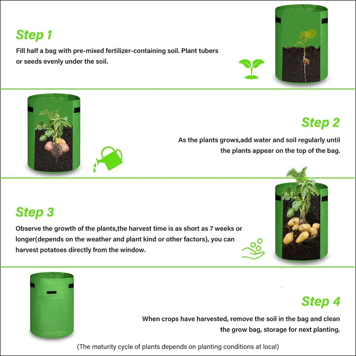 3Pcs%20Potato%20Grow%20Bags,Planter%20Bags%20with%20Flap%20and%20Handles,Heavy%20Duty%20Fabric%20Plant%20Pots%20for%20Tomato,Carrot,%20Fruits,%20Flower%20-%20Image%202