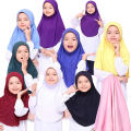 Instant Hijab Collection for School Cherry Cloth Georgette Comfortable Easy Wear Available in Multiple Sizes. 