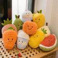 16-28CM Fruit Vegetable Plush Toy Cute Soft Watermelon Pineapple Banana Strawberry Mango Carrot Children's Christmas Gift. 