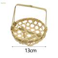 Woven Basket Multipurpose with Handle Bamboo Basket for Wedding Picnic Party S. 