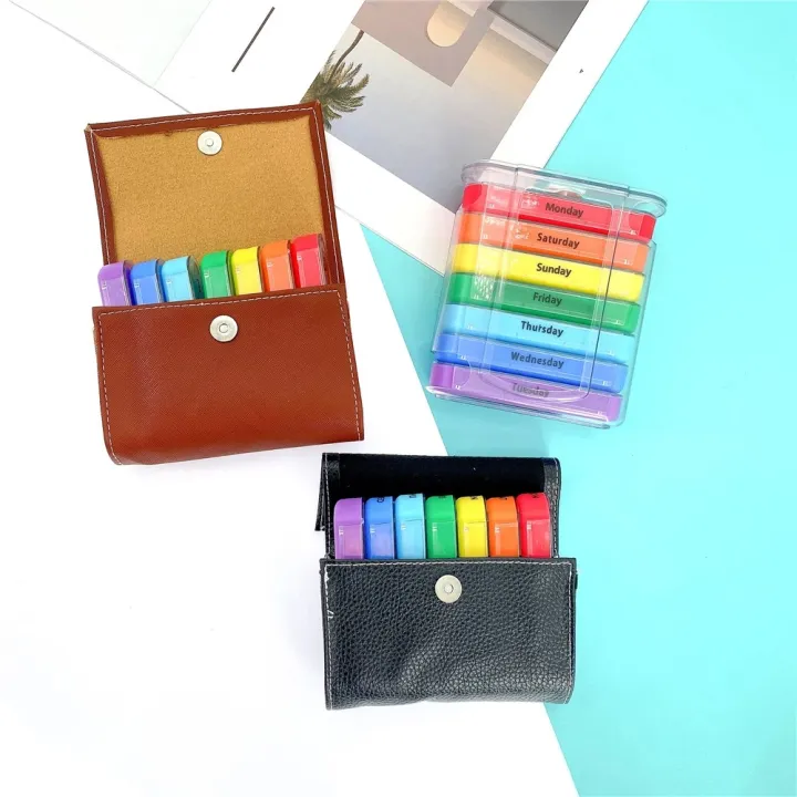 Portable%20Weekly%207%20Days%20Pill%20Box/Colorful%20Design%20Stackable%204%20Times%20a%20Day%20Medicine%20Storage%20Dispenser/Plastic%20Pill%20Organizer%20Boxs%20-%20Image%204