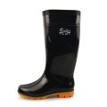 Three Resistance915Thigh Highs, Black Men's Rain Boots Tendon Bottom Non-Slip Acid and Alkali Resistant Labor Protection Large Size Rubber Shoes. 