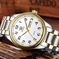 OLEVS 5567 Silver And Golden Two-tone Stainless Steel Analog Watch For Men - Golden & Silver. 
