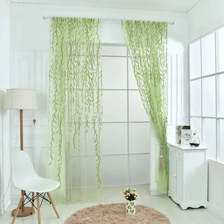 1PC%20Cute%20Voile%20Curtains%20Wicker%20Leaves%20Window%20Decor%20Transparent%20Curtains%20Pastoral%20Style%20Window%20Curtain%20Hot%20-%20Image%202