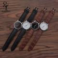 Sunnyheart Men Quartz Watch Stylish Men's Quartz Watch Clear Print Dial Adjustable Faux Leather Strap High Accuracy Business Gift Faux Leather Strap Men Watch. 