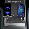 USB Hub for Model Y 2020-2024 Model 3 2020-2023 Center Console Docking Station. 
