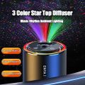 Car air freshener RGB Starry Sky Top 3-color starry sky car aromatherapy LED light USB charger essential oil diffuser. 