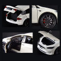 Scale 1/24 Tesla Model X with Charging Pile Metal Cars Toys Diecast Alloy Car Model Gift for Boys Children Kids Toy Vehicles. 