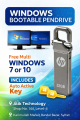 Windows Bootable Pendrive 32GB Free Multi Windows 7 or 10 Auto Active Key. 