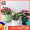 HelloWorld Round Flower Pot Corrosion Resistant Smooth Surface Flower Pot.
