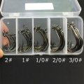 255Pcs Fishing Hooks High Carbon Steel Worm Senko Bait Jig Fish Hooks with Plastic Box. 