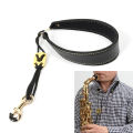 Adjustable Saxophone Neck Padded Leather Strap Sax Harness Hanging Belt Strap jingu.