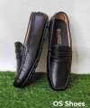 Best Quality Black Artificial Leather Loafer Shoes for Men. 