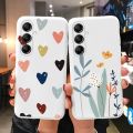 Case For Samsung Galaxy A14 5G Cute Heart Flower Back Cover Soft Silicone Matte Protective Funda For Samsung A 14 GalaxyA14 Bags. 