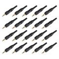 20 Pcs 3.5mm Stereo Screw Locking Audio Lock Connector for Sennheiser for Sony Nady Audio2000S Mic Spare Plug Adapter.