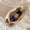 Women Fashion Shoulder Bag With Chain Handle Ladies Crossbody Bags Tote Bucket Handbag Pu Leather Portable Messenger Bags.