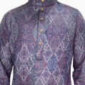 Printed Premium Quality Panjabi for Men | Luxury Cotton Ethnic Kurta | Stylish Traditional Wear for Eid, Wedding & Festive Occasions | Comfortable Breathable Fabric | Modern Slim Fit Design | Trendy Printed Panjabi for Smart & Elegant Look.