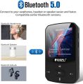 RUIZU X52 Sport Bluetooth MP3 Player Portable Clip Mini Music Walkman With Screen Support FM,Recording,Clock,Pedometer Radio. 