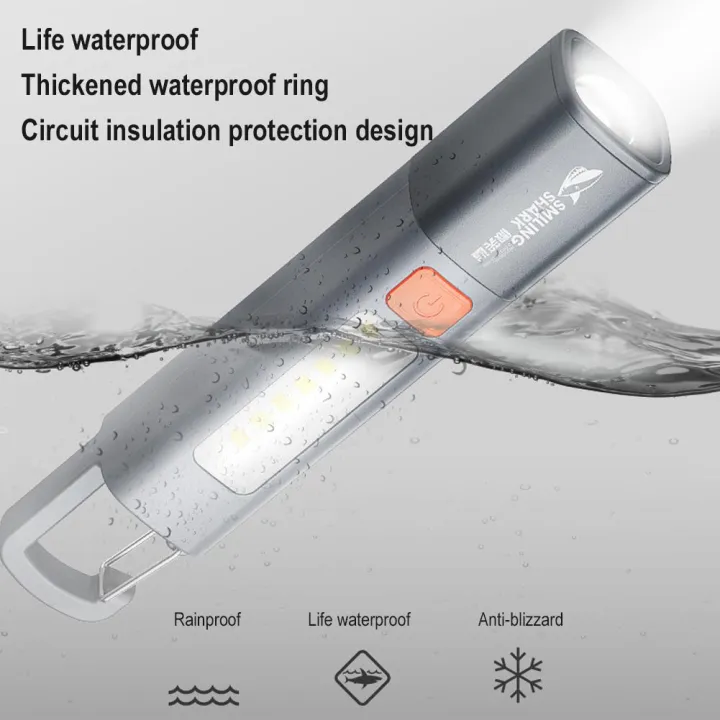 Smiling%20Shark%20SD1023%20LED%20Torch%20Light%20XPE%20Super%20Bright%20Flashlight%20With%20Hook%20Camping%20Light%20USB%20Rechargeable%20Zoomable%20Waterproof%20-%20Image%206