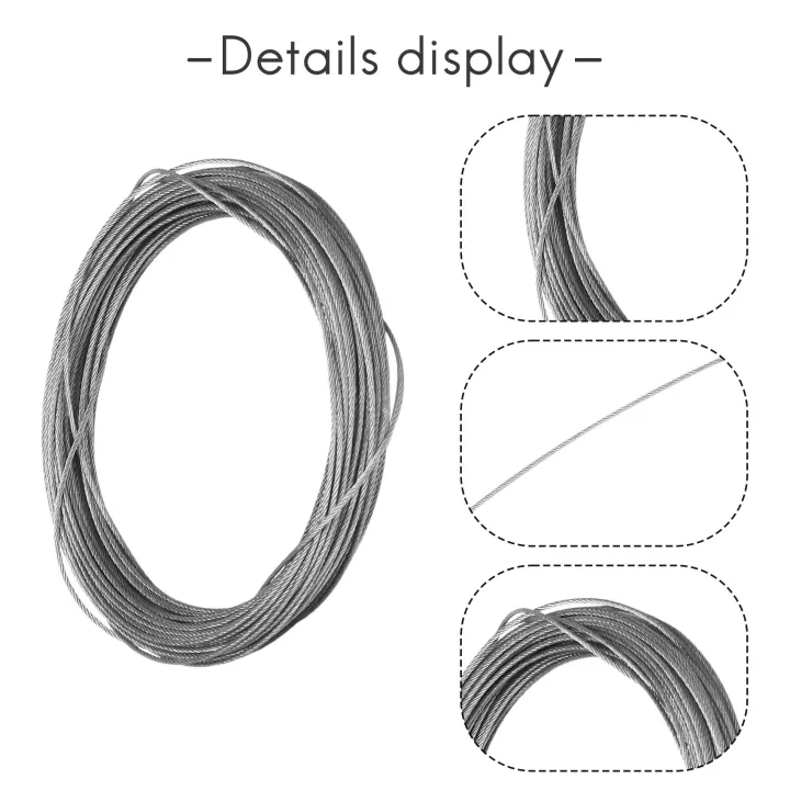 STAINLESS%20Steel%20Wire%20Rope%20Cable%20Rigging%20Extra,%20Length:15m%20Diameter:1.0mm%20-%20Image%204